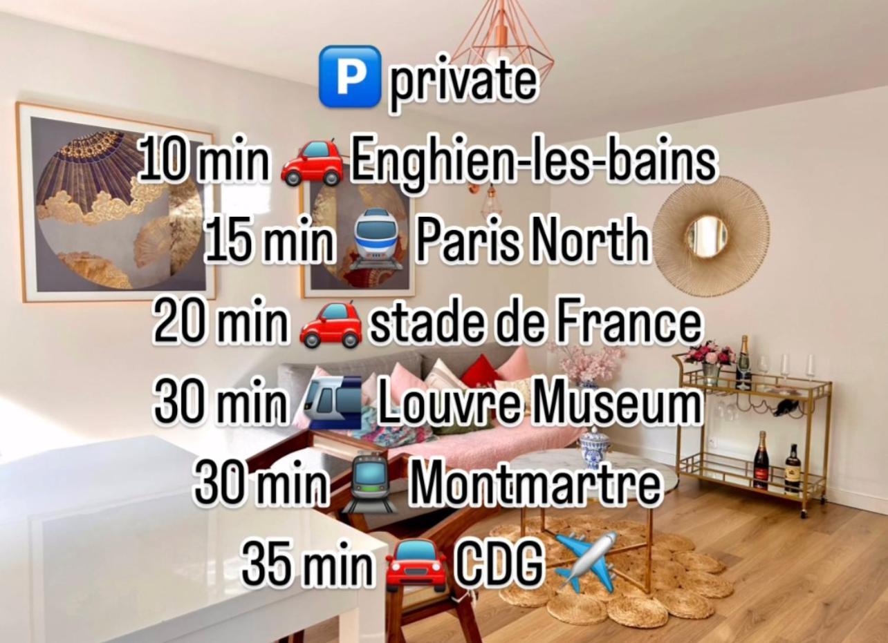 Apart 85 M2 Proche De Paris Stade De France Parking Free Groslay Kültér fotó